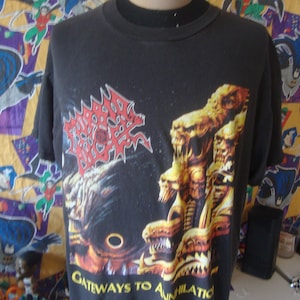 Vintage Morbid Angel Gateways To Annihilation Tour Concert Tee heavy metal T Shirt Size XL