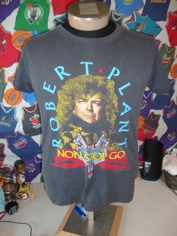 Vintage 80's Robert Plant Non Stop Tour Go 1988 T… - image 4