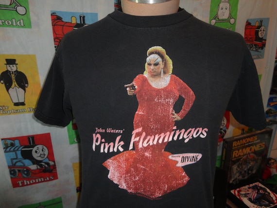 Vintage 90s John Waters Pink Flamingos Divine T S… - image 1