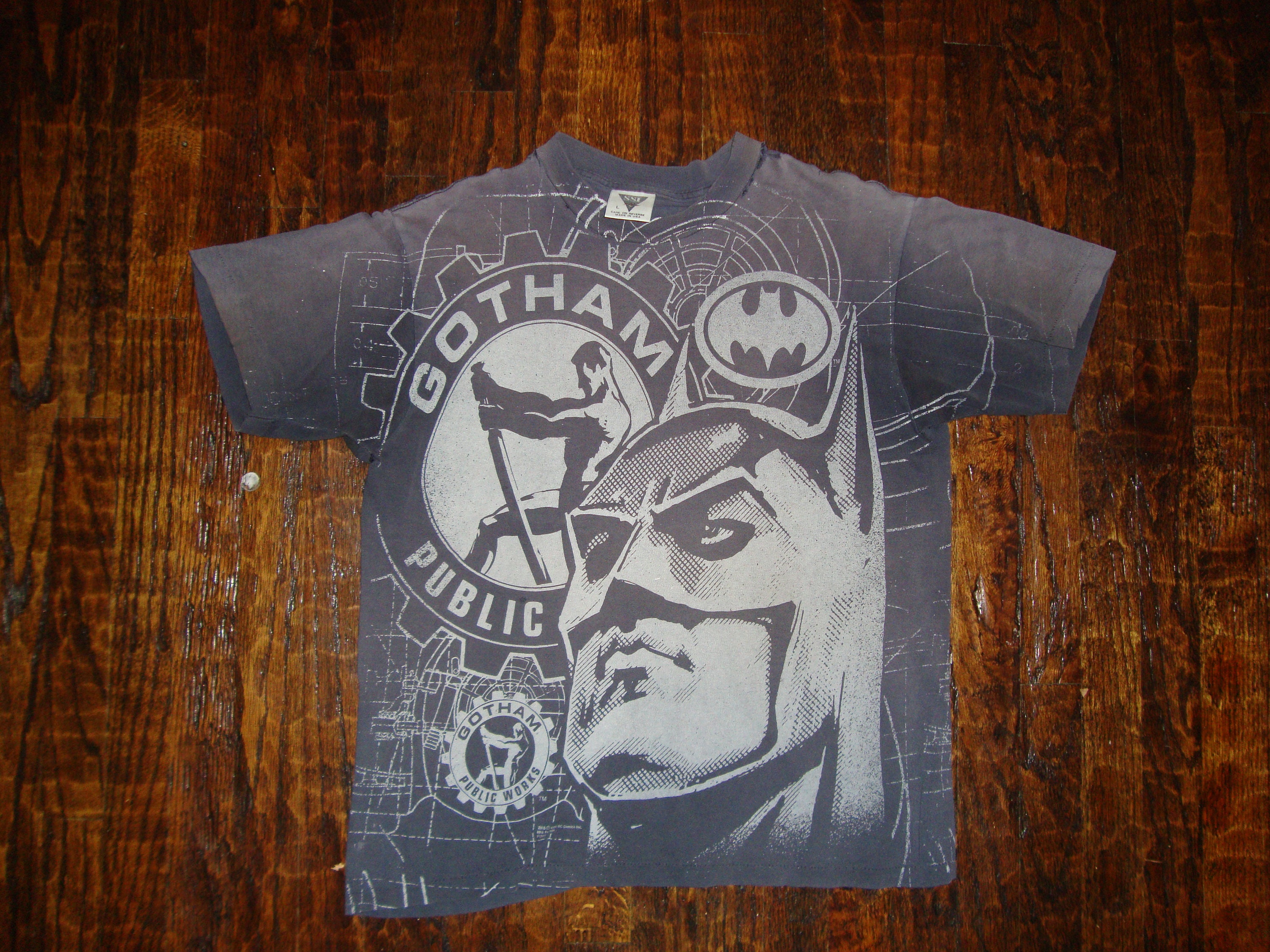 90s BATMAN TM&DC Comics(s15) ポロシャツ USED s-l400.jpg