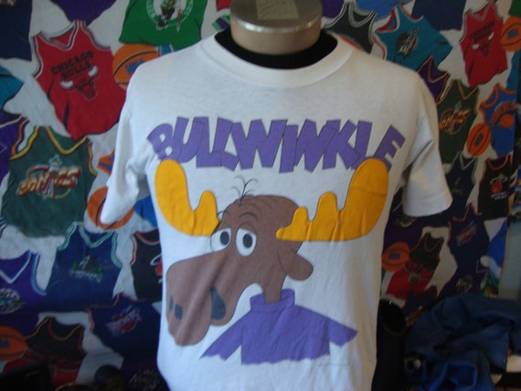 Vintage 80's BULLWINKLE Rocky and Bullwinkle Cartoon T - Etsy Canada