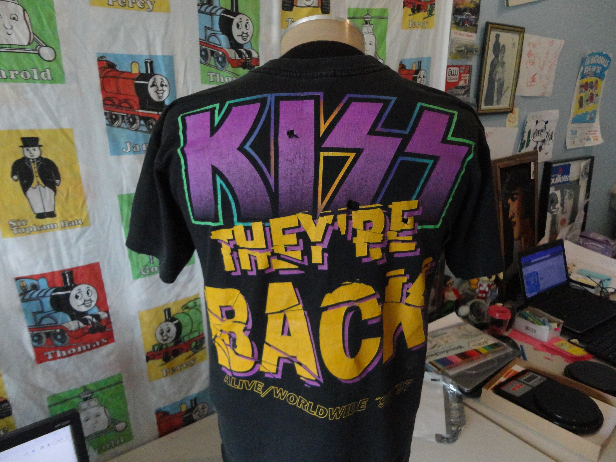 Vintage 90s Kiss Shirt They're Back Alive/Worldwide '96 '97
