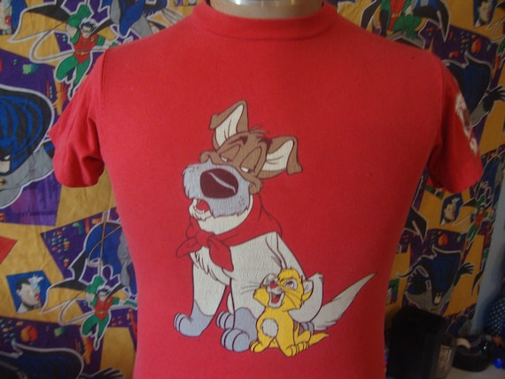 トップス 80s Oliver vintage sweat shirt Disney Vintage Disney Oliver and Company Group Retro 90s Shirt