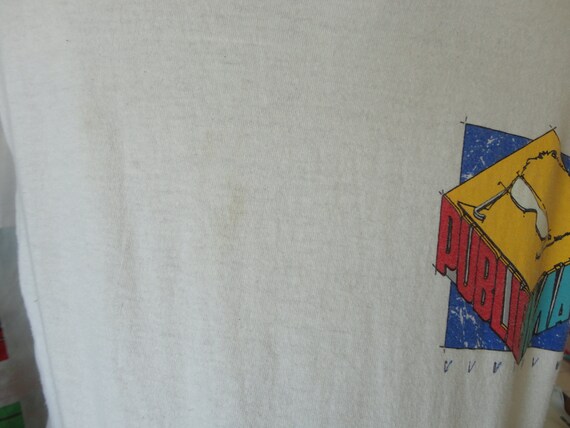 Vintage 80's Public Image Clothing tee skate skat… - image 4