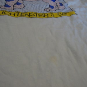 Vintage 80's ROY LICHTENSTEIN'S Cat 1987 Pop Art tee single stitch T Shirt M image 4