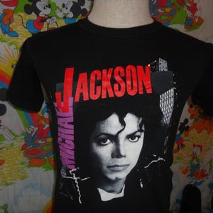Vintage Michael Jackson 1988 BAD Tour 80's Concert T Shirt Size S