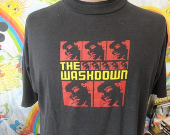Vintage The Washdown band American 60s/punk-inspired concert tour T Shirt Size L