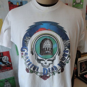 Vintage 90&#39;s The Grateful Dead Hour 1992 Z93 Radio Band Tee Tye ty dye Concert Tour T Shirt Size XL