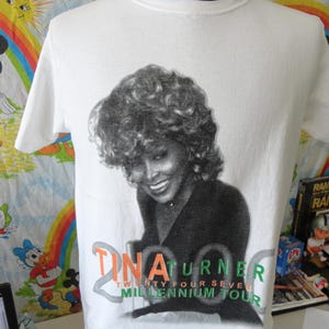 Vintage TINA TURNER Twenty Four Seven Concert 2000 Tour T Shirt Size M