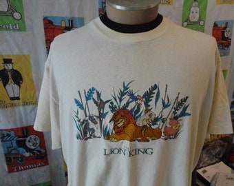 Vintage 90&#39;s The Lion King embroidered Walt Disney Movie Promo T Shirt XL