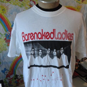 Vintage Barenaked Ladies w/ Guster band tee concert Tour White T Shirt XL