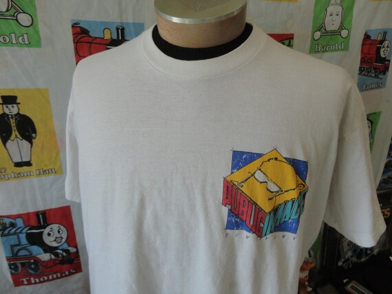 Vintage 80's Public Image Clothing tee skate skat… - image 2