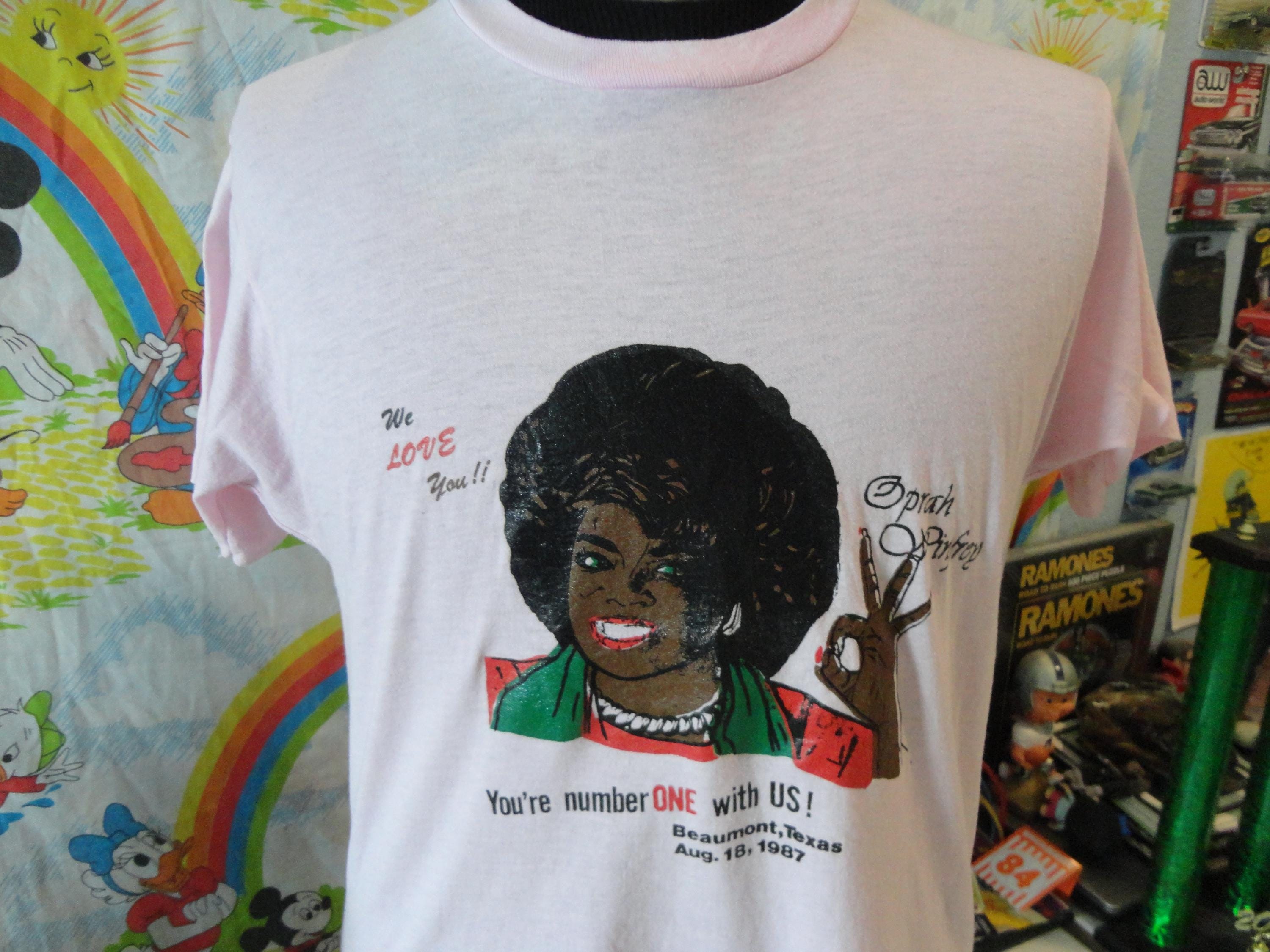 Vintage 80's Oprah Winfrey 1987 Beaumont Texas 1987 Caricature