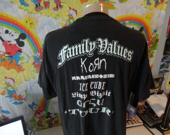 Vintage Family Values Tour 1998 Rock T-shirt XL Original Korn Limp