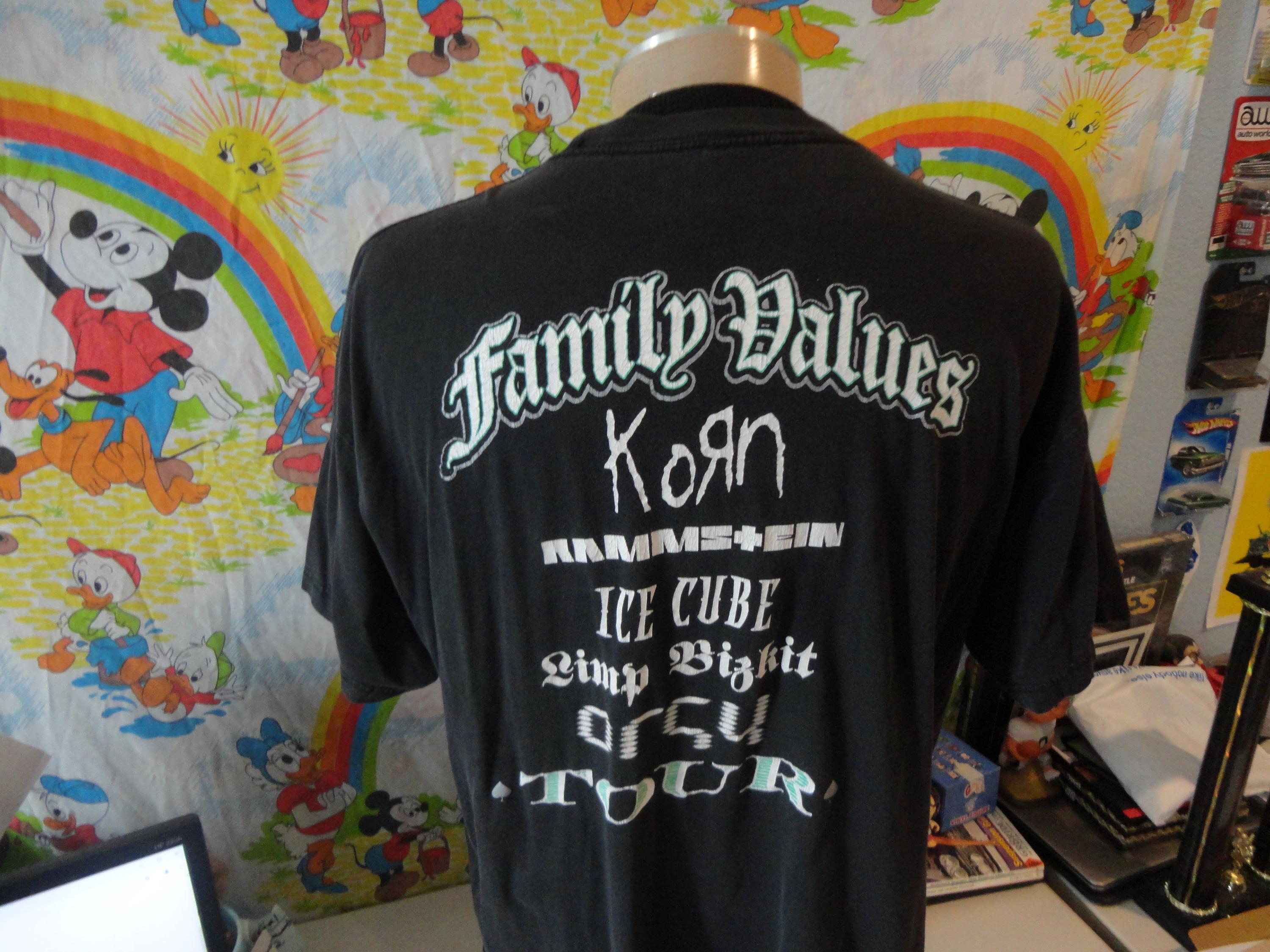 Vintage Family Values Tour 1998 Rock T-shirt XL Original Korn Limp