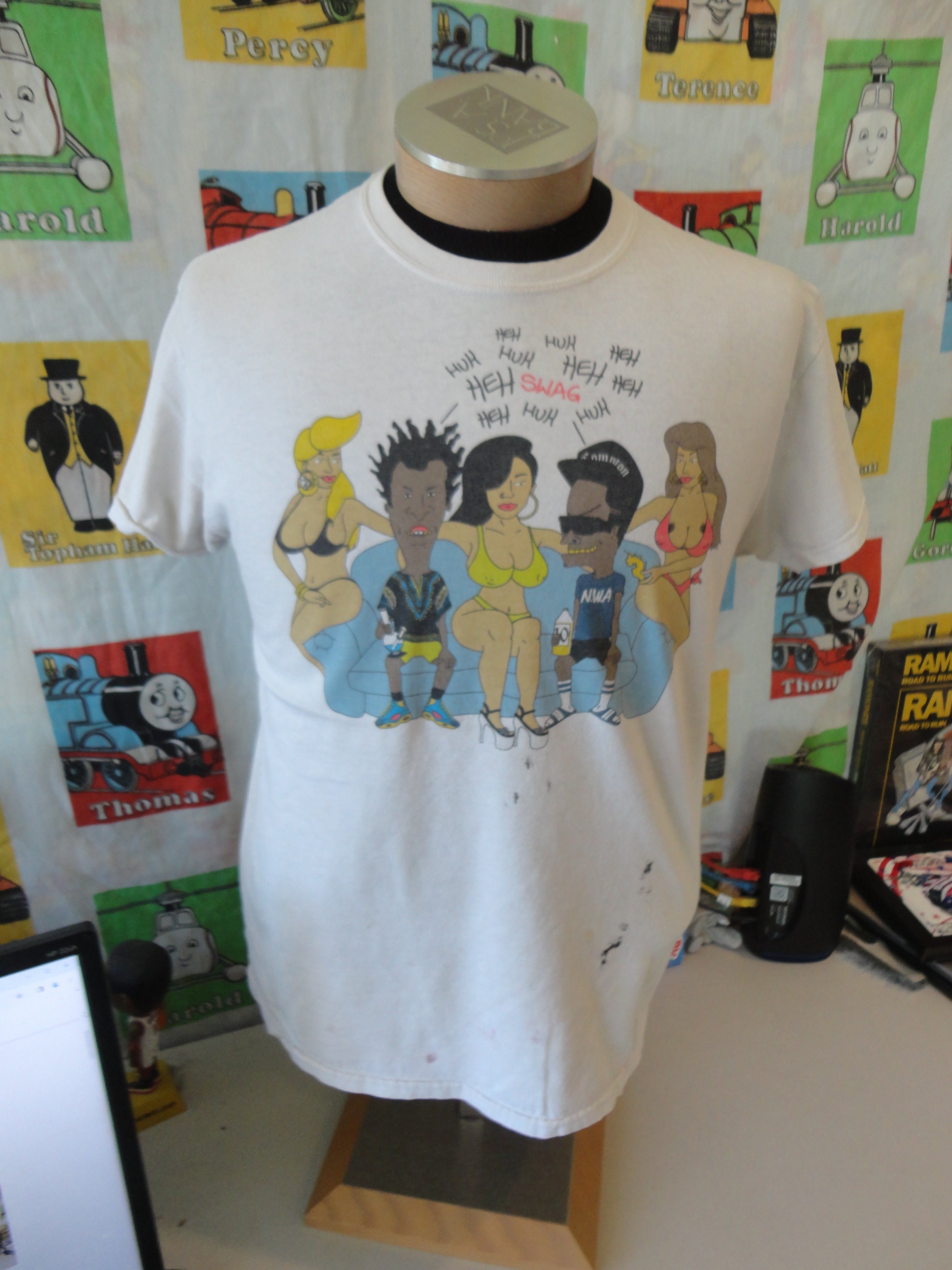 【90s】MTB BEAVIS AND BUTT-HEAD T-SHIRT Vintage 90s 1993 Beavis Butthead Mtv All Over Print De