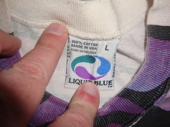 Vintage 90's Elephant 1993 Nicholson Liquid Blue All Over - Etsy