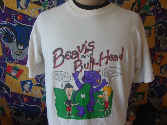 Vintage 90's Beavis and Butt-head Barney the Dinosaur MTV Butthead