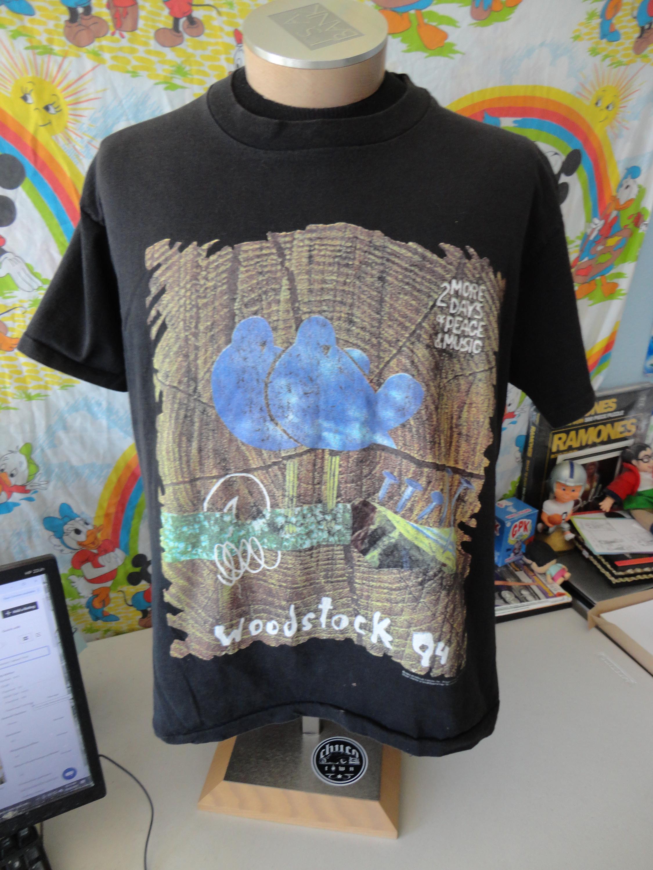 Vintage 90's WOODSTOCK 1994 Hippie Black Concert Tour I