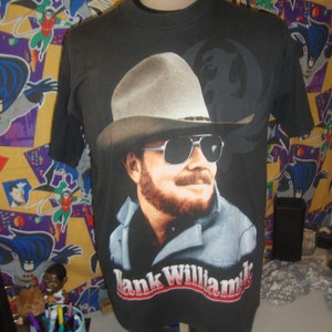 Vintage 90's Hank Williams Jr Tee Concert Tour Southern Thunder T Shirt Size L image 2