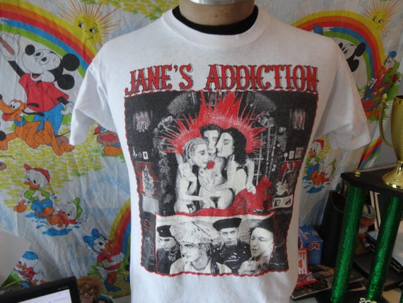 Vintage 90's JANES ADDICTION 1991 Concert Tour grunge T Shirt M