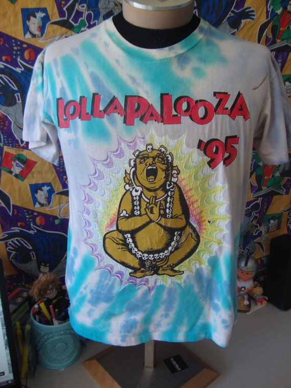 Vintage 90's Lollapalooza Band Tee Concert 1995 S… - image 3