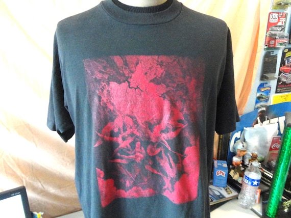 Vintage 90's Milton's Paradise Lost Tee Hell At Last Gustave Doré Art T-Shirt XL