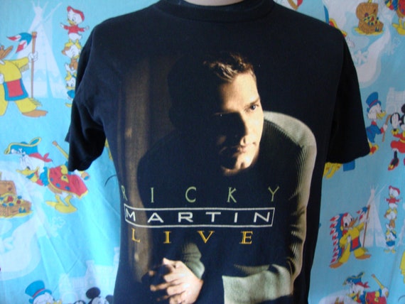 Vintage 90's Ricky Martin Tee 1999 Concert Tour B… - image 1