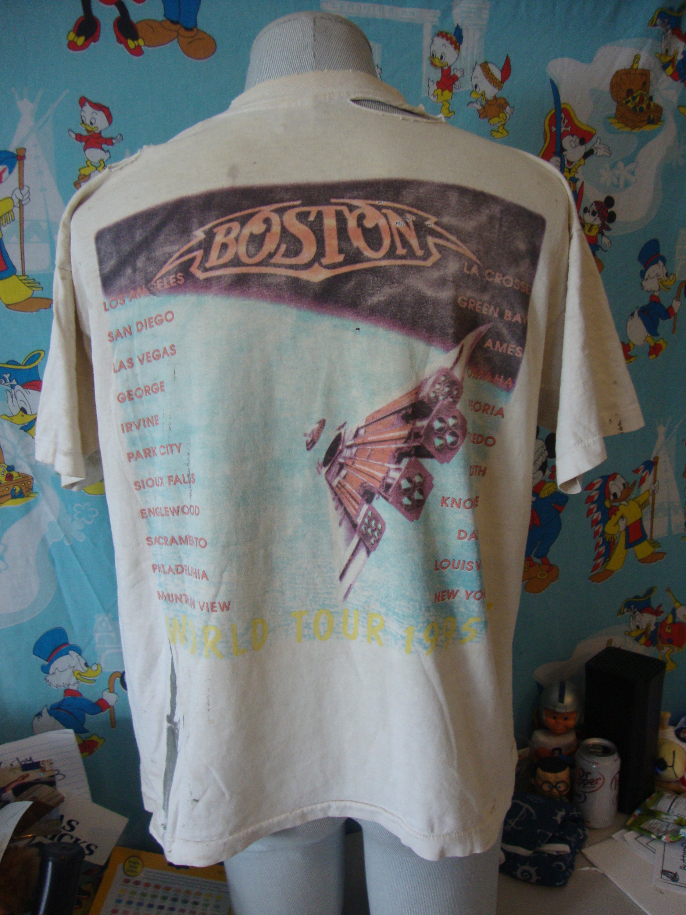 Vintage 90's BOSTON Band Tee 1995 1997 Concert Tour Etsy
