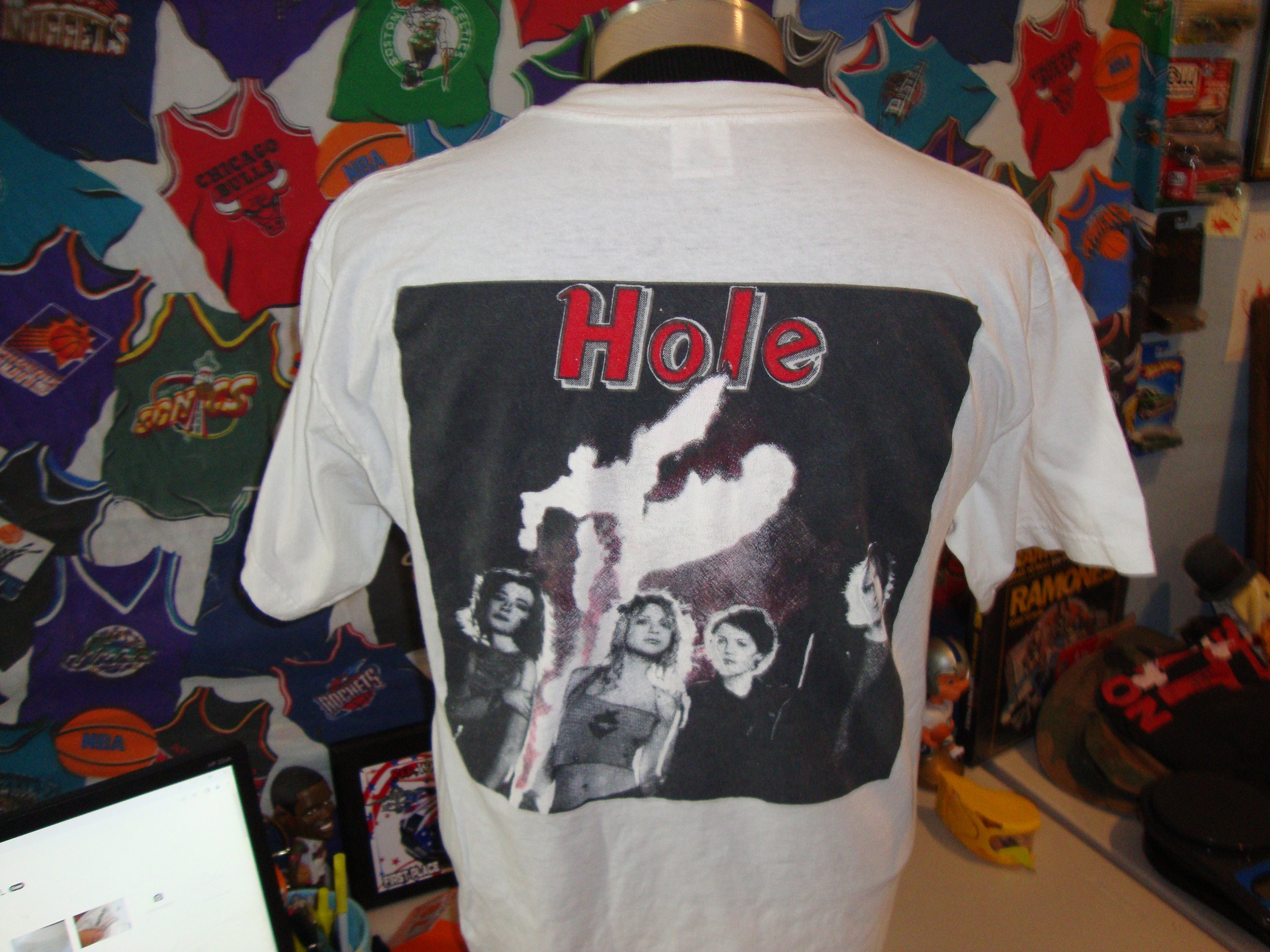 トップス SP SPECIAL vintage hole courtney love XL 1994 Vintage Hole Band Shirt Large Courtney Love Nirvana