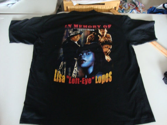 Vintage TLC Lisa Left Eye Lopes RAP Tee 2002 Hip Hop T Shirt Vintage TLC Lisa Left Eye Lopes RAP Tee 2002 Hip Hop T Shirt
