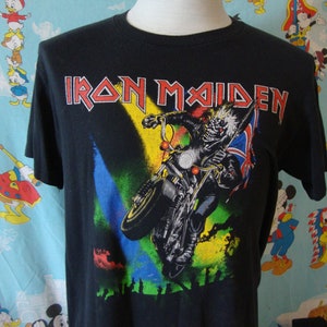 Vintage Iron Maiden Tour 1989 England band tee concert T Shirt Size L large