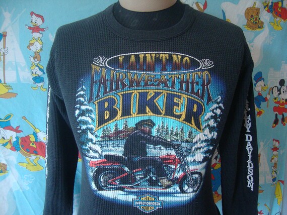 Vintage Harley Davidson Motorcycles Winter Black W