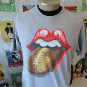 Vintage The Rolling Stones Band New York Stadium Football Logo Camiseta Talla L