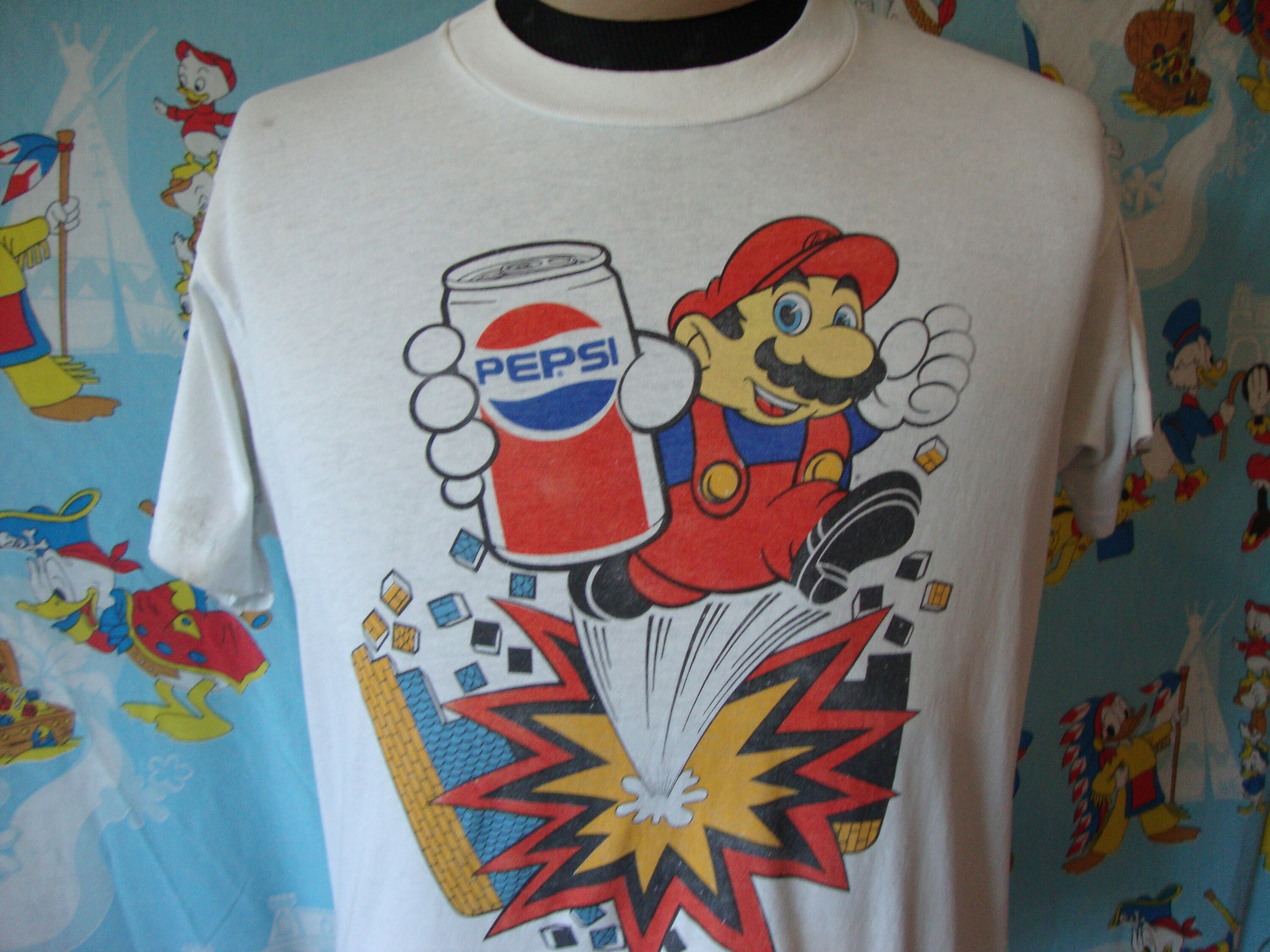 80S USA製 SCREEN STARS MARIO PEPSI プロモ XL