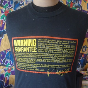Vintage 80&#39;s Frank Zappa 1984 Tour Concert Band tee Tank Top Muscle Tee T-Shirt M