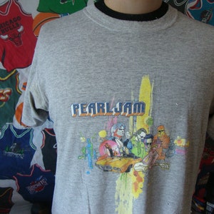 Vintage PEARL JAM Concert Tour Eddie Vendor 90&#39;s Grunge T Shirt Size L