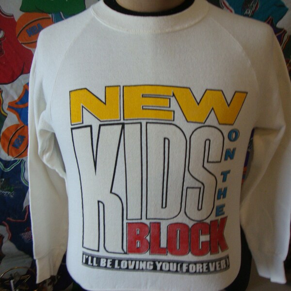 Vintage NKOTB New Kids on the Block Jonathan Jordan Knight Donny Walberg 1980's Concert Tour 80's Boy Band I'll Be Loving You Sweatshirt M