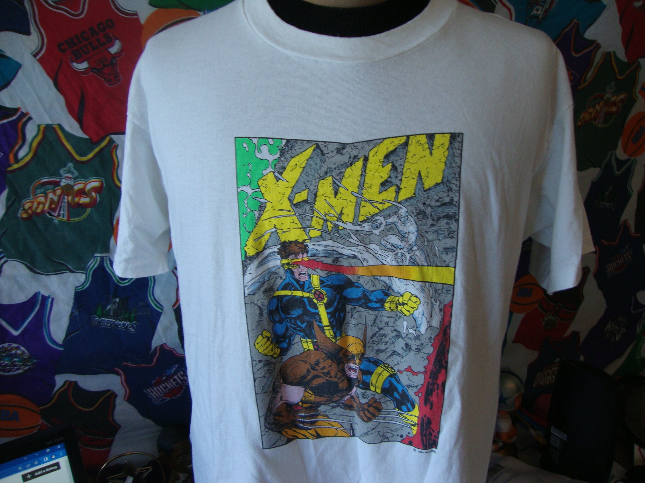 Vintage 1991 X-men Marvel Comics 90's Tee White T Shirt XL Vintage 1991 X-men Marvel Comics 90's Tee White T Shirt XL