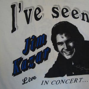 Vintage 90&#39;s Jim Kazar Live In Concert Artist White T Shirt Size M