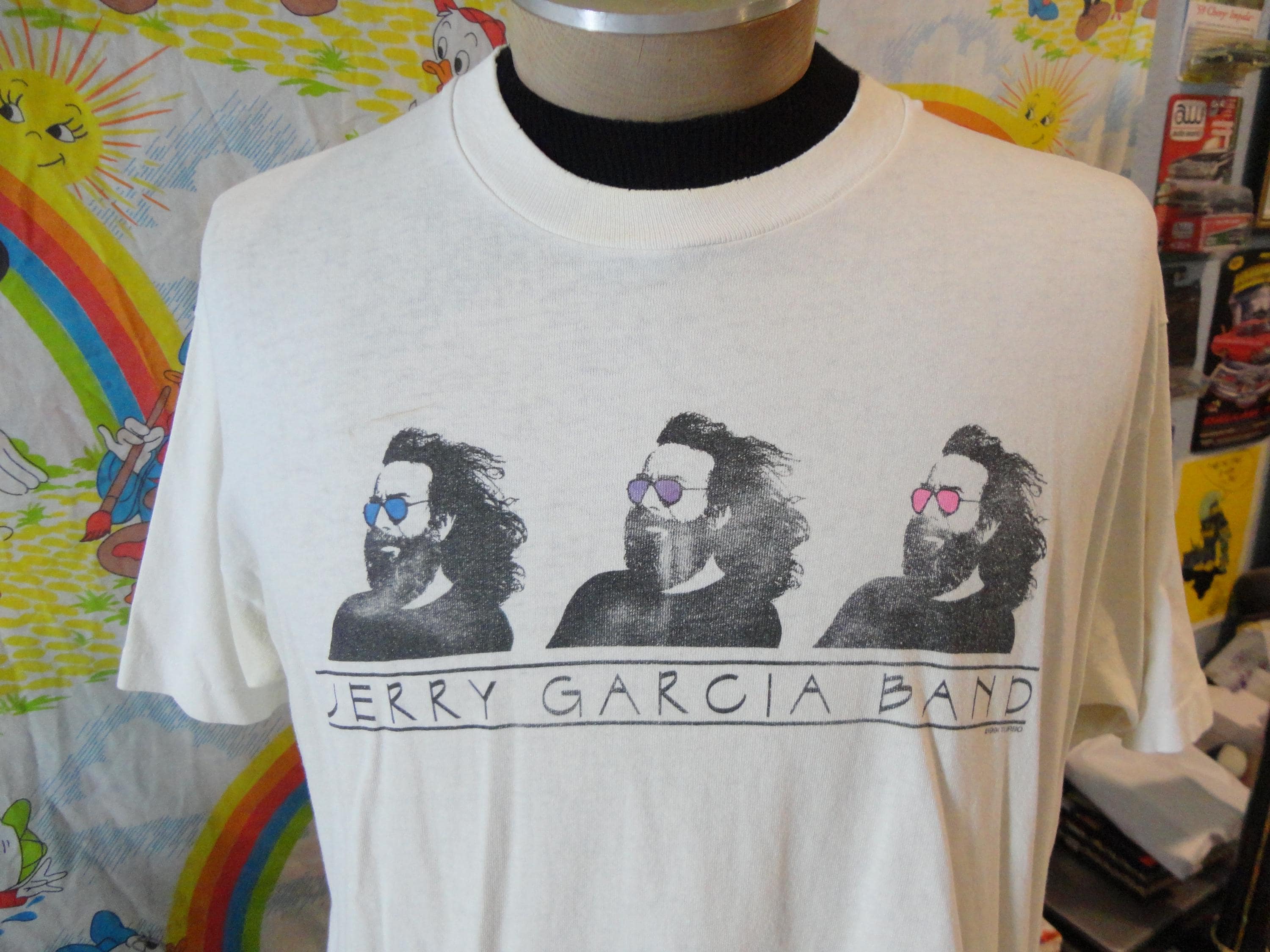 Vintage 1991 Jerry Garcia Band T-Shirt Size-XL (Liquid Blue)