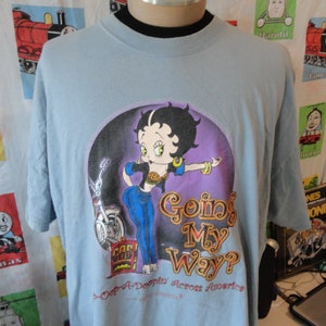 Vintage Betty Boop Cartoon Going My Way? Hitchhiker Y2k 2003 T Shirt 2XL