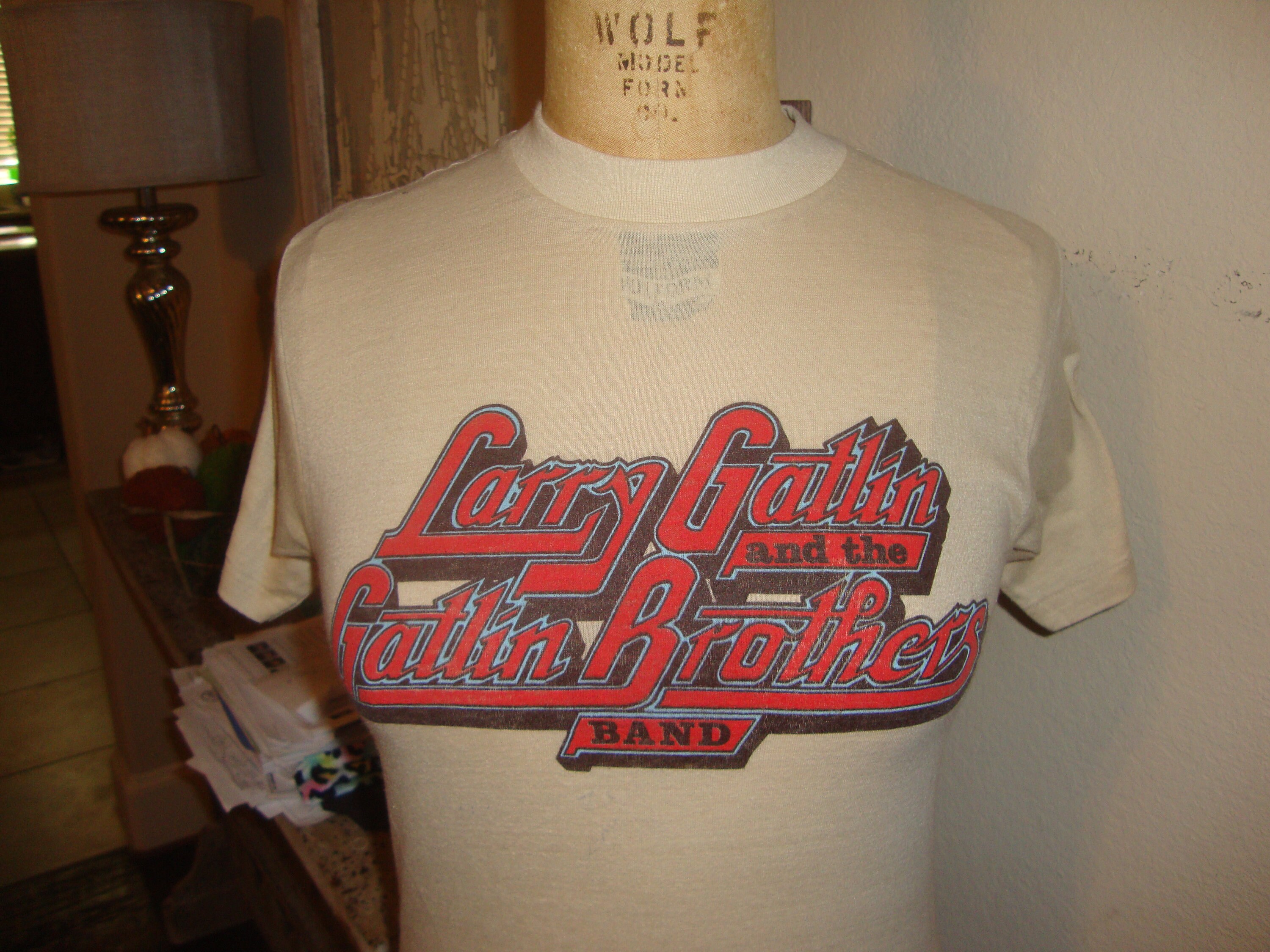 Vintage 70's Larry Gatlin And The Gatlin Brothers Band  concert tour band Tee Classic Country T Shirt Fits XS