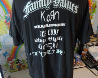 Vintage Family Values Tour 1998 Rock T-shirt XL Original Korn Limp
