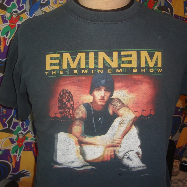 Vintage The Eminem Show Concert tour band Rap Tee Hip Hop T shirt L