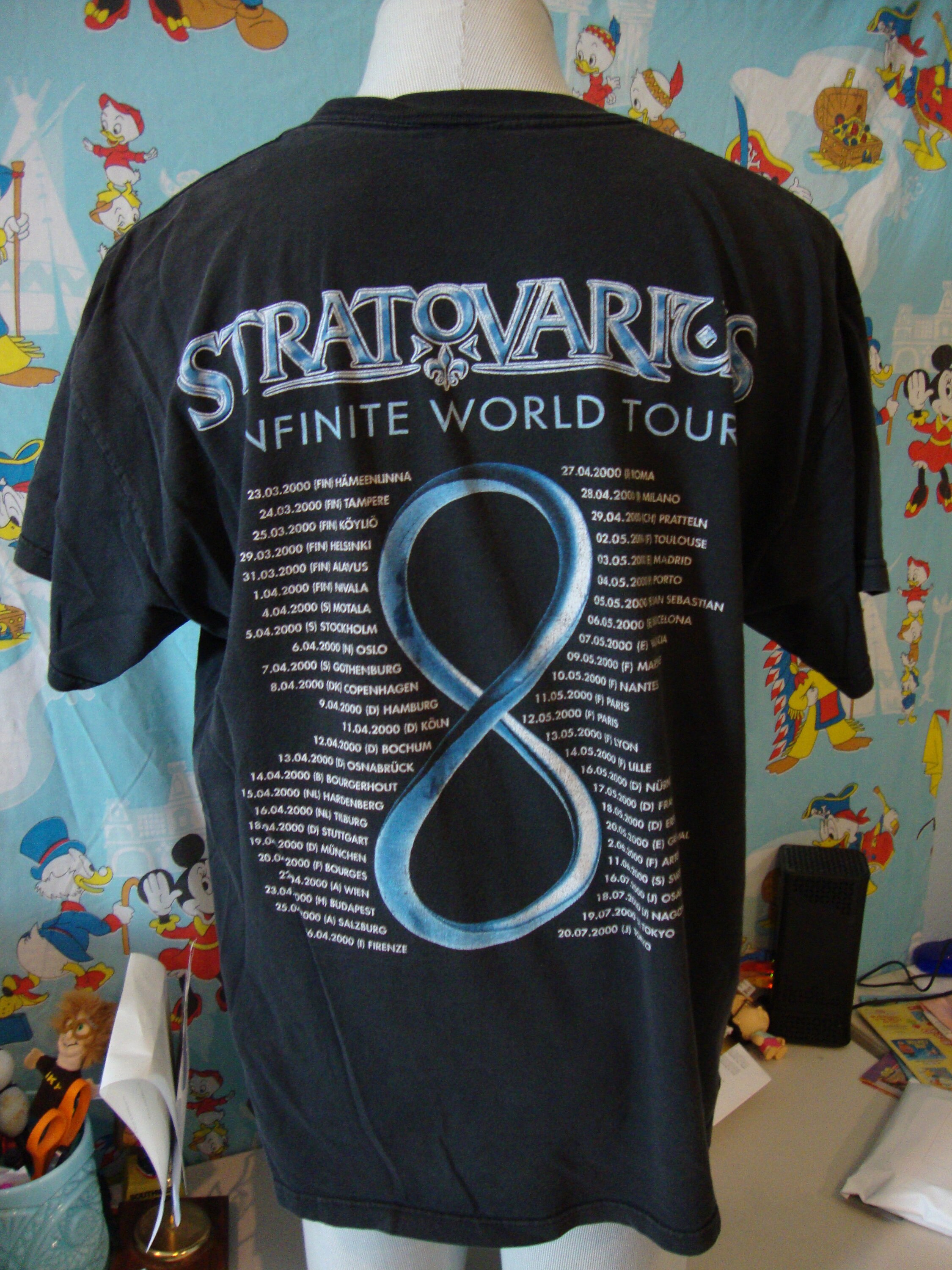 Vintage Stratovarius Infinite 2000 Tour Concert Tee Band T Shirt