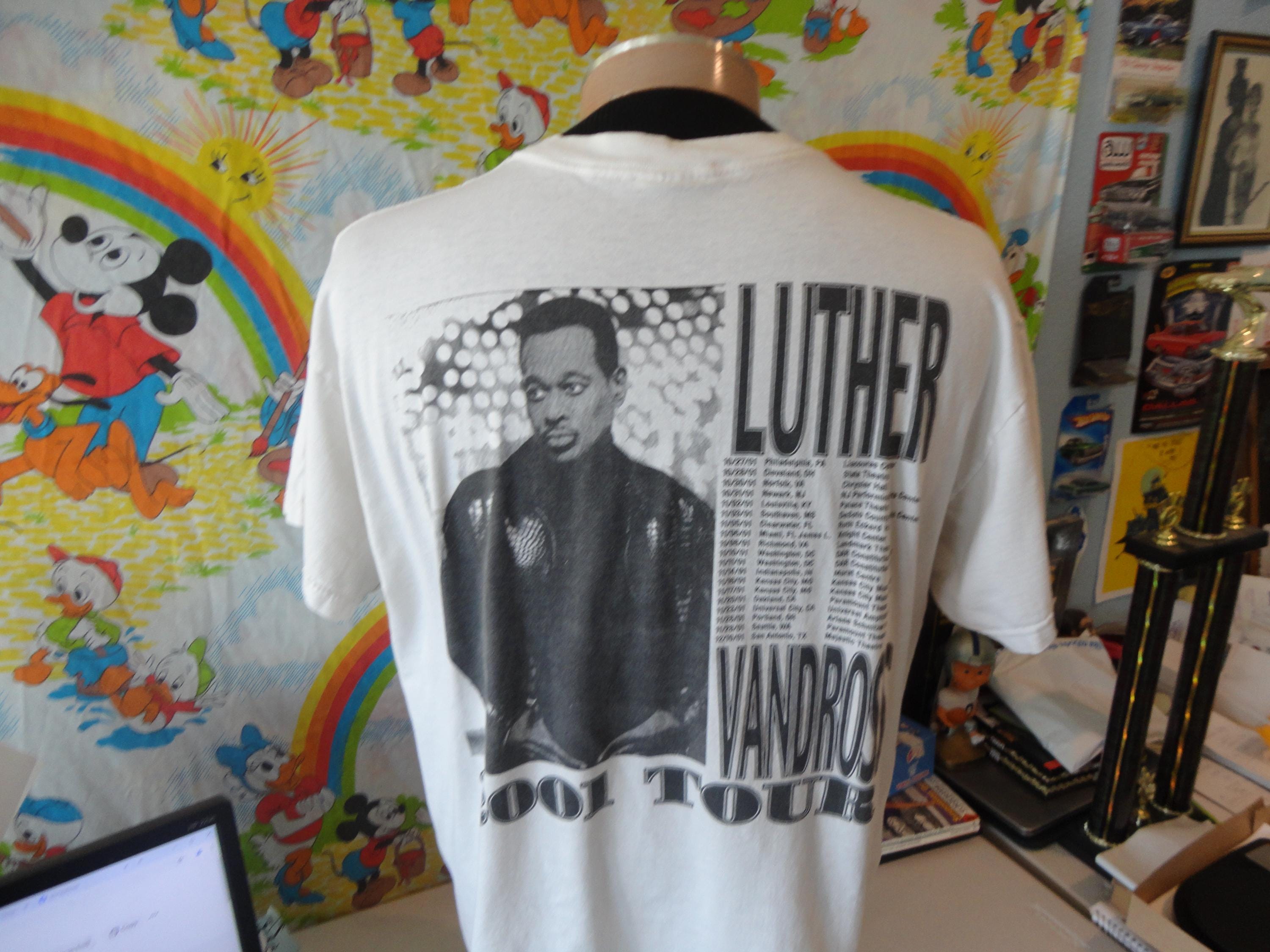 Vintage Luther Vandross 2001 Tour T Shirt Hip Hop Rap Tee