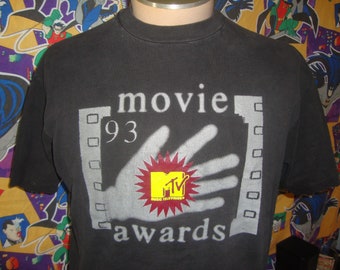 Vintage 90's MTV 1993 Movie Awards Staff T Shirt L