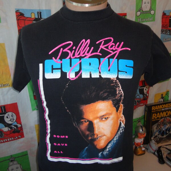 Vintage 90-tals Billy Ray Cyrus 1992 turnékonsert countrymusikband t-shirt storlek L