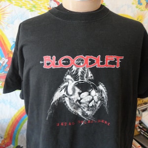 Vintage Bloodlet Metal debauchery band tee Tour T shirt Size 2XL